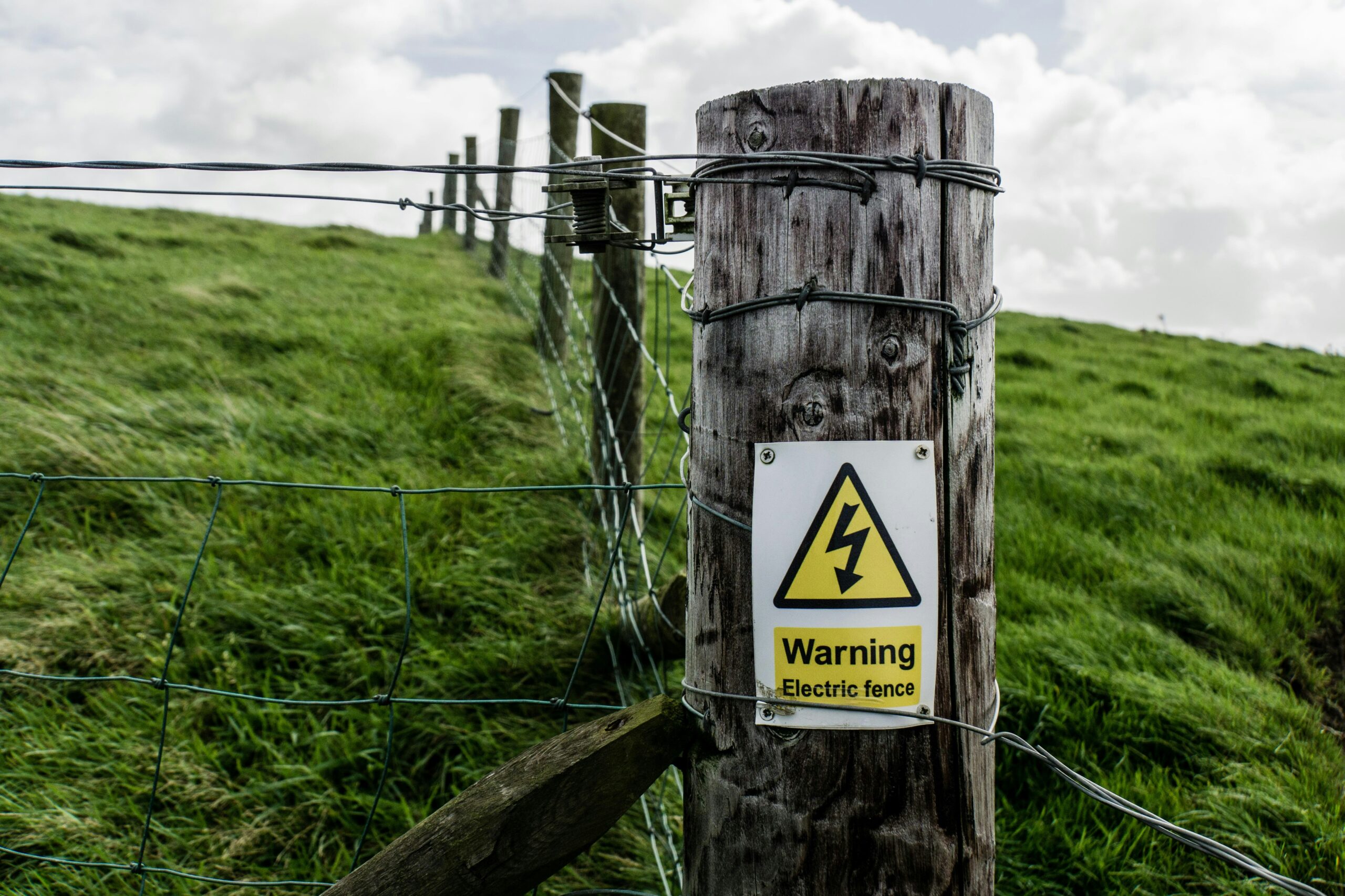electric fence on a farm